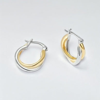 TWO TONE TWIST HOOP
