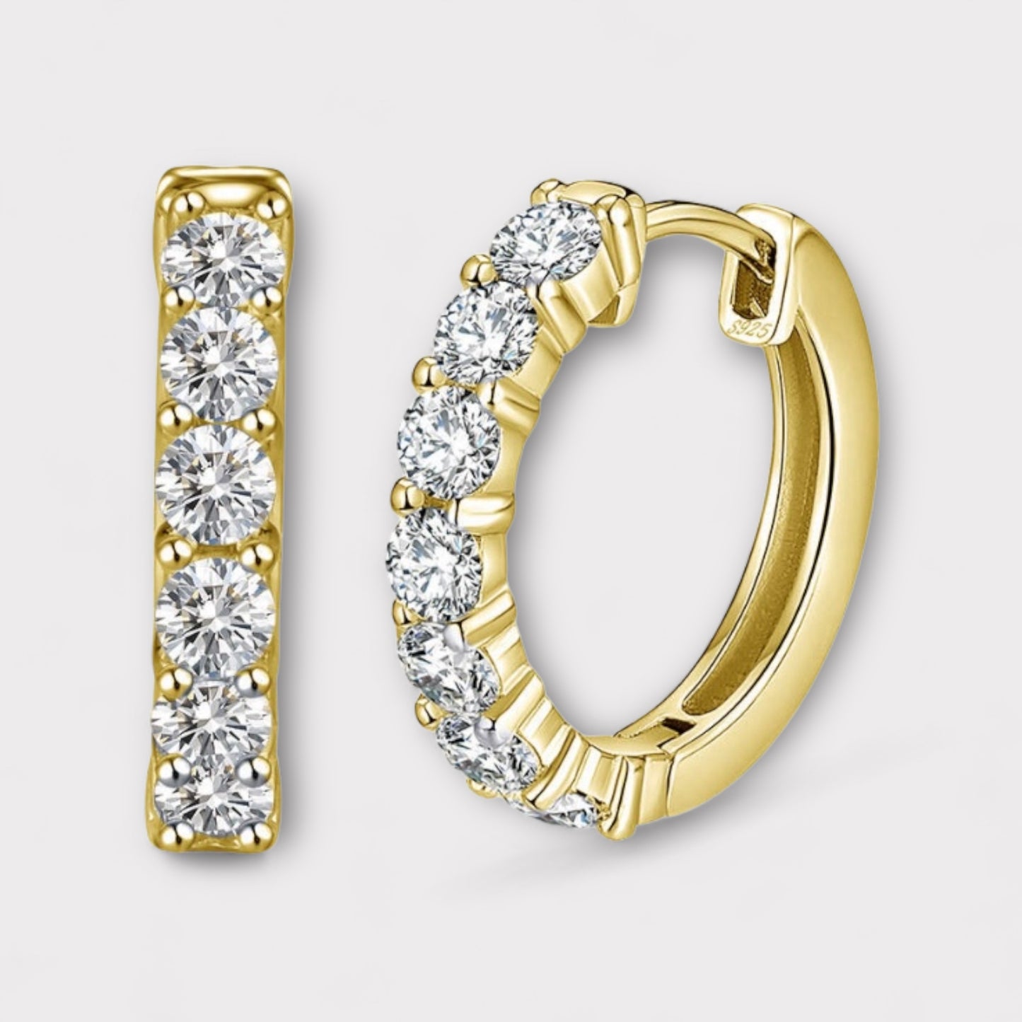 BRILLIANT HUGGIE HOOPS